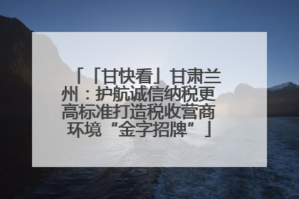 「甘快看」甘肃兰州：护航诚信纳税更高标准打造税收营商环境“金字招牌”