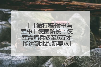 「微特稿·时事与军事」德国防长：德军需增兵多至6万才能达到北约新要求