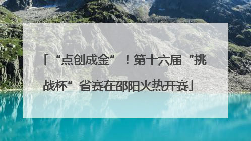 “点创成金”！第十六届“挑战杯”省赛在邵阳火热开赛