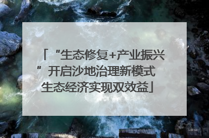 “生态修复+产业振兴”开启沙地治理新模式 生态经济实现双效益