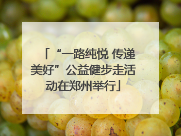 “一路纯悦 传递美好”公益健步走活动在郑州举行