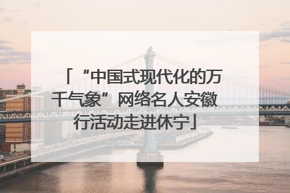 “中国式现代化的万千气象”网络名人安徽行活动走进休宁