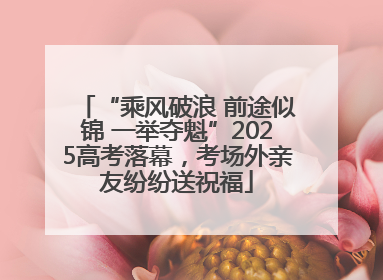 “乘风破浪 前途似锦 一举夺魁”2025高考落幕，考场外亲友纷纷送祝福