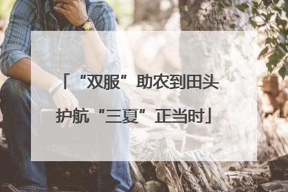 “双服”助农到田头 护航“三夏”正当时