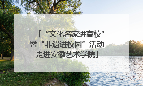 “文化名家进高校”暨“非遗进校园”活动走进安徽艺术学院