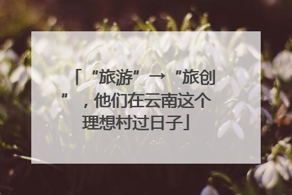“旅游”→“旅创”，他们在云南这个理想村过日子