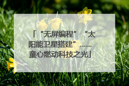 “无屏编程”“太阳能卫星搭建”……童心燃动科技之光