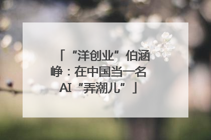 “洋创业”伯涵峥：在中国当一名AI“弄潮儿”