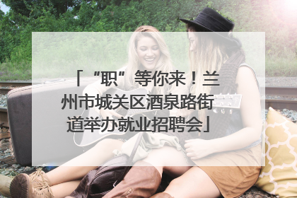 “职”等你来！兰州市城关区酒泉路街道举办就业招聘会