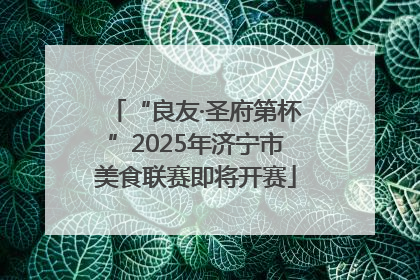 “良友·圣府第杯”2025年济宁市美食联赛即将开赛