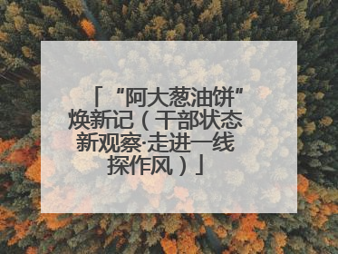 “阿大葱油饼”焕新记（干部状态新观察·走进一线探作风）