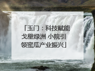 玉门：科技赋能戈壁绿洲 小院引领蜜瓜产业振兴
