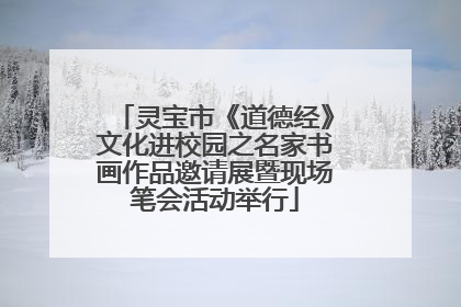灵宝市《道德经》文化进校园之名家书画作品邀请展暨现场笔会活动举行
