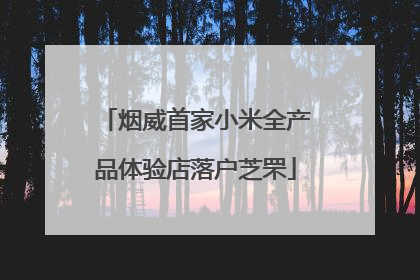 烟威首家小米全产品体验店落户芝罘