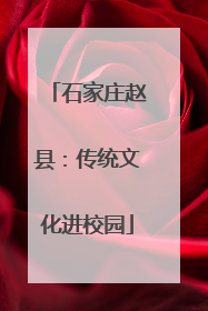 石家庄赵县：传统文化进校园