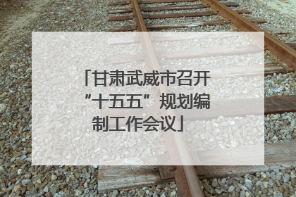 甘肃武威市召开“十五五”规划编制工作会议