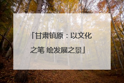 甘肃镇原：以文化之笔 绘发展之景