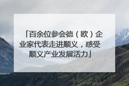 百余位参会德（欧）企业家代表走进顺义，感受顺义产业发展活力
