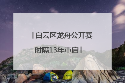 白云区龙舟公开赛时隔13年重启