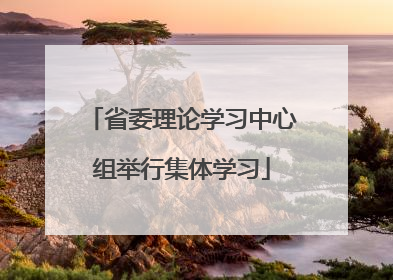 省委理论学习中心组举行集体学习