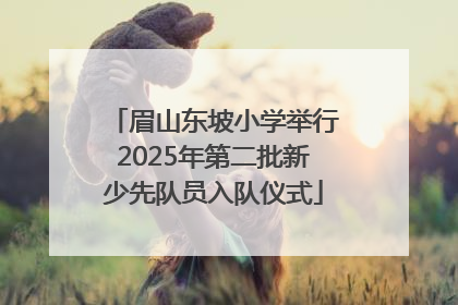 眉山东坡小学举行2025年第二批新少先队员入队仪式