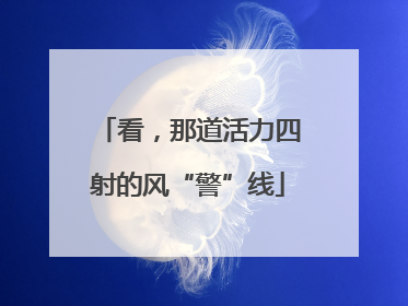 看，那道活力四射的风“警”线