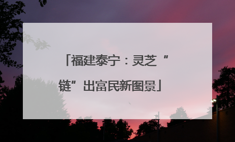 福建泰宁：灵芝“链”出富民新图景