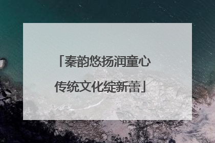 秦韵悠扬润童心 传统文化绽新蕾