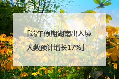 端午假期湖南出入境人数预计增长17%