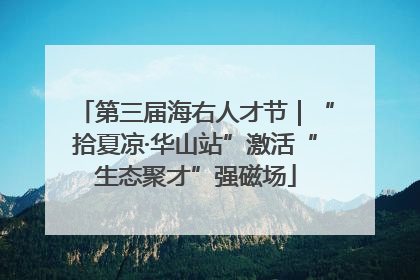 第三届海右人才节｜“拾夏凉·华山站”激活“生态聚才”强磁场