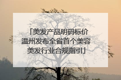 美发产品明码标价 温州发布全省首个美容美发行业合规指引