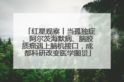 红星观察丨当孤独症、阿尔茨海默病、脑胶质瘤遇上脑机接口，成都科研改变医学图景