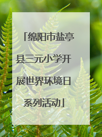 绵阳市盐亭县三元小学开展世界环境日系列活动