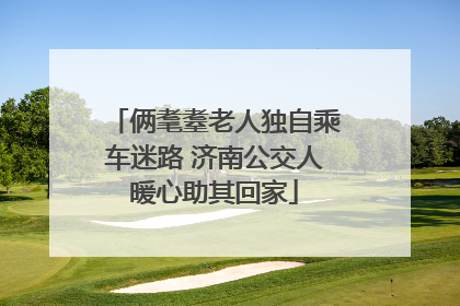俩耄耋老人独自乘车迷路 济南公交人暖心助其回家