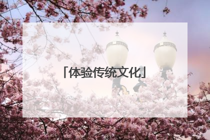 体验传统文化