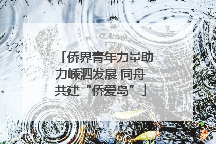 侨界青年力量助力嵊泗发展 同舟共建“侨爱岛”