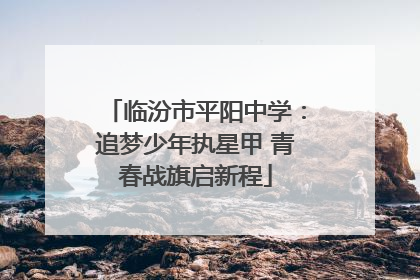 临汾市平阳中学：追梦少年执星甲 青春战旗启新程