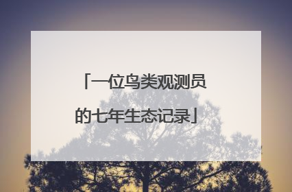 一位鸟类观测员的七年生态记录