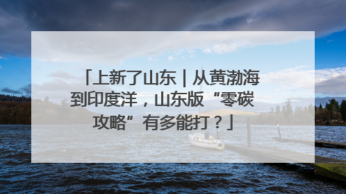 上新了山东｜从黄渤海到印度洋，山东版“零碳攻略”有多能打？