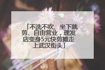不洗不吹、坐下就剪、自由营业，理发店变身5元快剪摊走上武汉街头