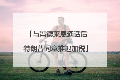与冯德莱恩通话后 特朗普同意推迟加税