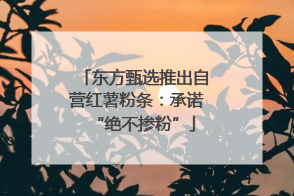 东方甄选推出自营红薯粉条：承诺“绝不掺粉”