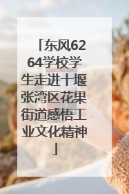 东风6264学校学生走进十堰张湾区花果街道感悟工业文化精神
