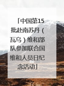 中国第15批赴南苏丹（瓦乌）维和部队参加联合国维和人员日纪念活动