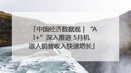 中国经济数据观｜“AI+”深入推进 5月机器人销售收入快速增长