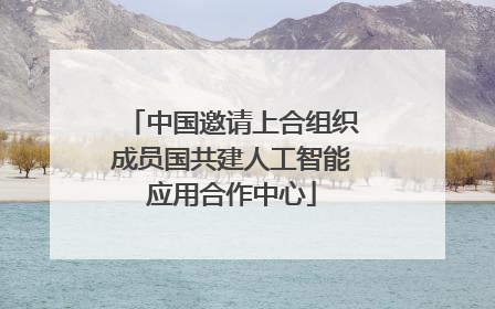 中国邀请上合组织成员国共建人工智能应用合作中心