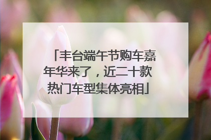 丰台端午节购车嘉年华来了，近二十款热门车型集体亮相