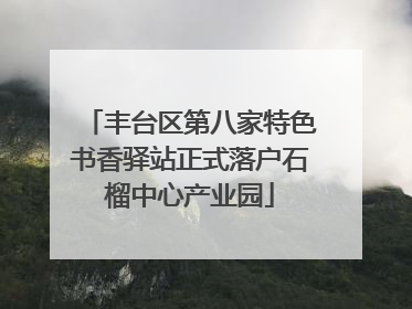 丰台区第八家特色书香驿站正式落户石榴中心产业园