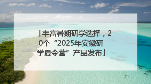丰富暑期研学选择，20个“2025年安徽研学夏令营”产品发布