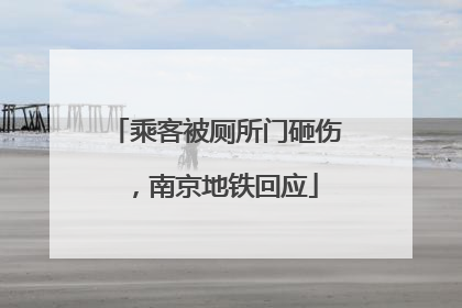 乘客被厕所门砸伤，南京地铁回应
